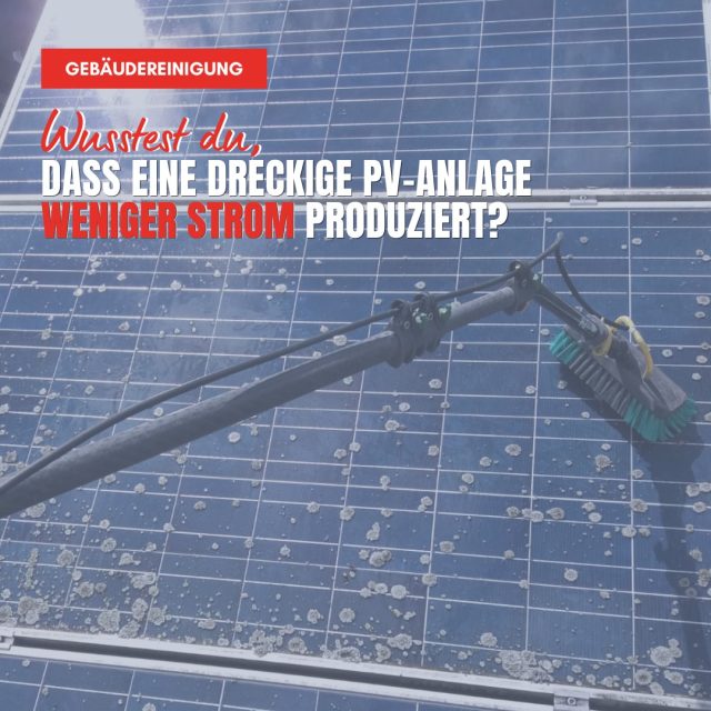 Schmutz kostet Leistung.
Ein Fakt, den viele PV-Besitzer nicht kennen!

Einfache Rechnung: Dreckige Module = weniger Ertrag = weniger Geld.

Damit deine PV-Anlage effizient arbeiten kann, müssen die Module möglichst frei von Verschmutzungen sein. Denn jede Ablagerung kann verhindern, dass das Sonnenlicht optimal genutzt wird. Das kann einen deutlichen Leistungsverlust bedeuten!

Wir reinigen deine Anlage, damit sie wieder volle Leistung bringt. Kein Fachchinesisch, nur ein klarer Nutzen.

📍Paderborn und Umgebung. Jetzt unverbindlich anfragen über den Link in der Bio!

#photovoltaik #jolmesgruppe #paderborn